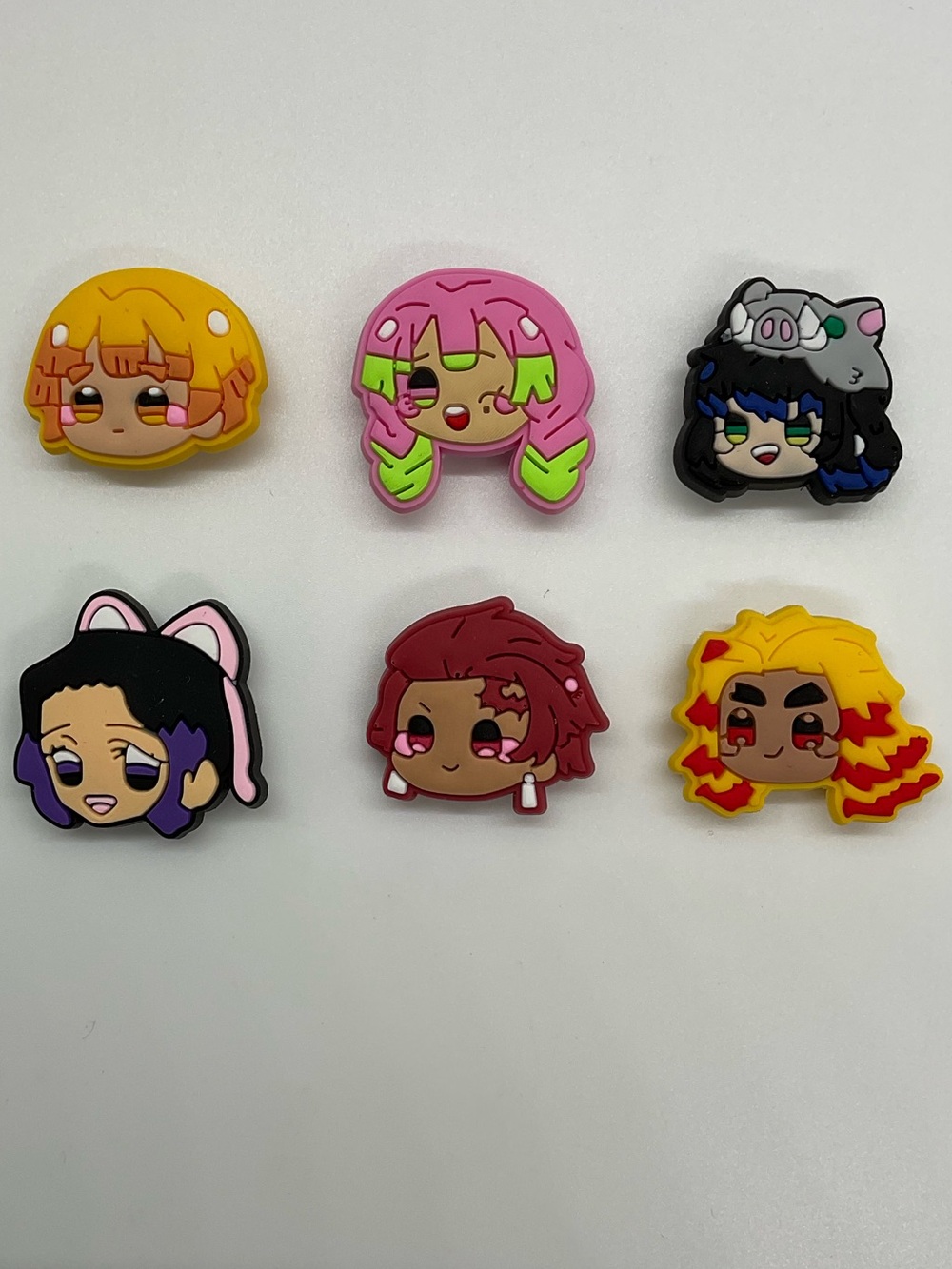 DEMON SLAYER CROCS Rubber Shoe Charms - Lot of 6